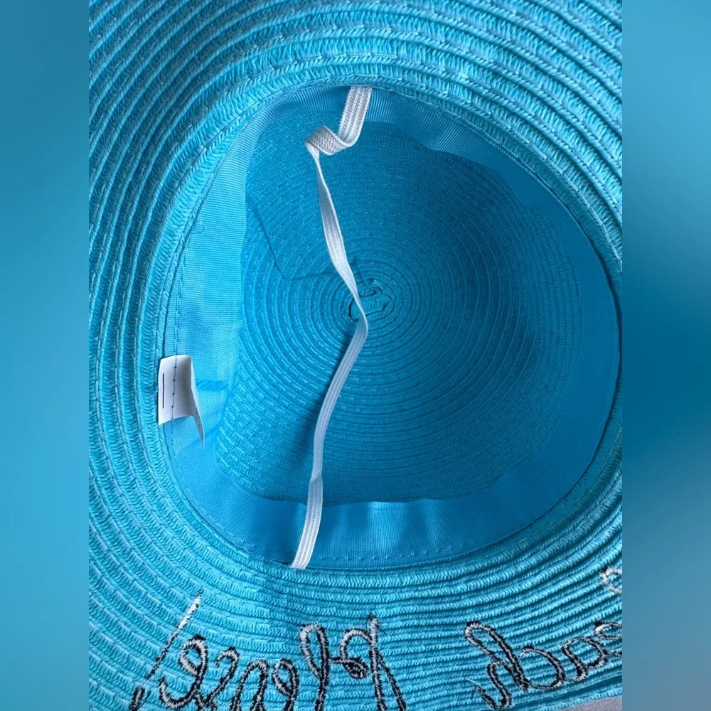 Kids Beach Hat Beach Please Blue NEW Isla Bonita‎ 100% paper Fun Novelty